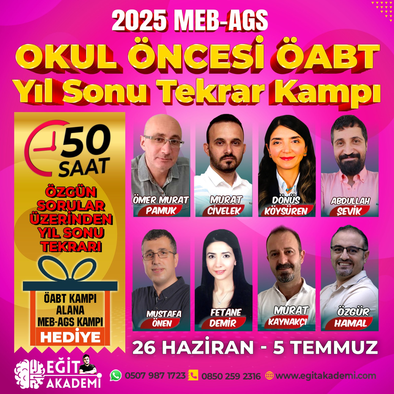 2025 MEB-AGS Okul Öncesi ÖABT Yıl Sonu Tekrar Kampı