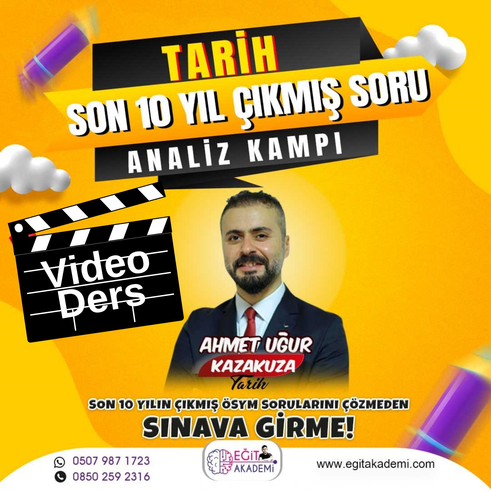 GY-GK Tarih Tek Ders Son 10 Yıl ÖSYM Çıkmış Soru Analiz Kampı / Video Ders GY-GK Tarih Tek Ders Son 10 Yıl ÖSYM Çıkmış Soru Analiz Kampı / Video Ders