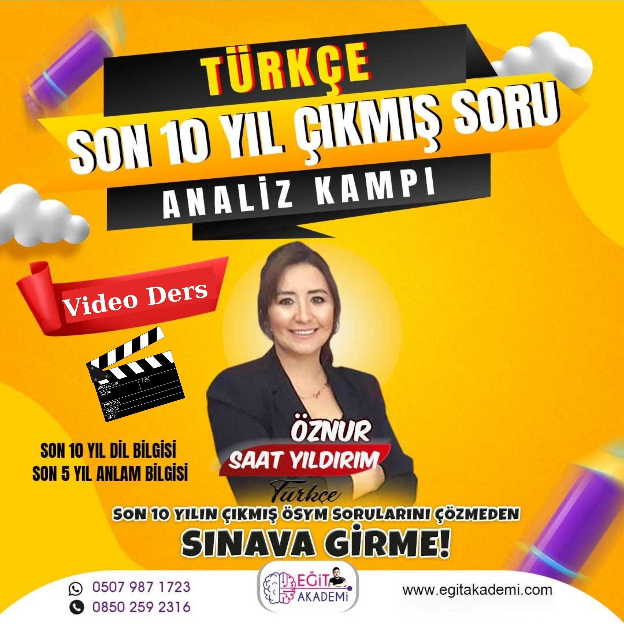 GY-GK TÜRKÇE Tek Ders Son 10 Yıl ÖSYM Çıkmış Soru Analiz Kampı / Video Ders GY-GK TÜRKÇE Tek Ders Son 10 Yıl ÖSYM Çıkmış Soru Analiz Kampı / Video Ders