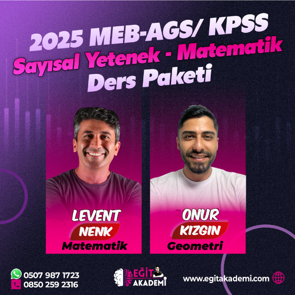 2025 MEB – AGS & KPSS SAYISAL YETENEK- MATEMATİK & GEOMETRİ CANLI / VİDEO DERS PAKETİ 2025 MEB – AGS & KPSS SAYISAL YETENEK- MATEMATİK & GEOMETRİ CANLI / VİDEO DERS PAKETİ