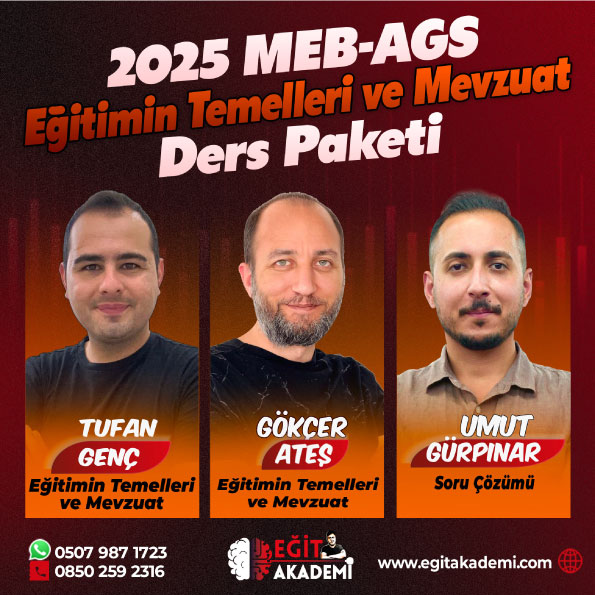 2025 MEB - AGS EĞİTİMİN TEMELLERİ VE MEVZUAT CANLI / VİDEO DERS PAKETİ 2025 MEB - AGS EĞİTİMİN TEMELLERİ VE MEVZUAT CANLI / VİDEO DERS PAKETİ