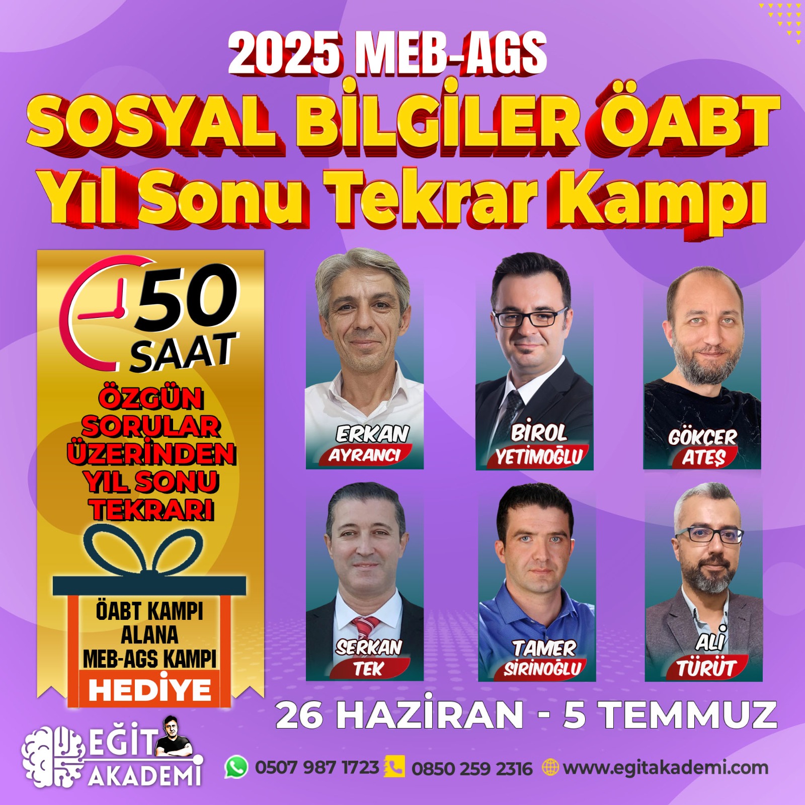 2025 MEB-AGS Sosyal Bilgiler ÖABT Yıl Sonu Tekrar Kampı