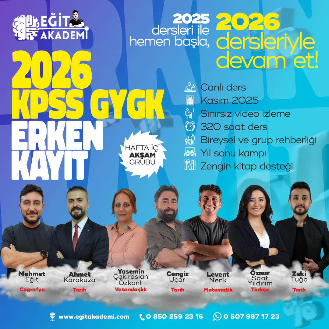 KPSS 2026 GENEL YETENEK-GENEL KÜLTÜR CANLI DERS PAKETİ(Akşam) KPSS 2026 GENEL YETENEK-GENEL KÜLTÜR CANLI DERS PAKETİ(Akşam)