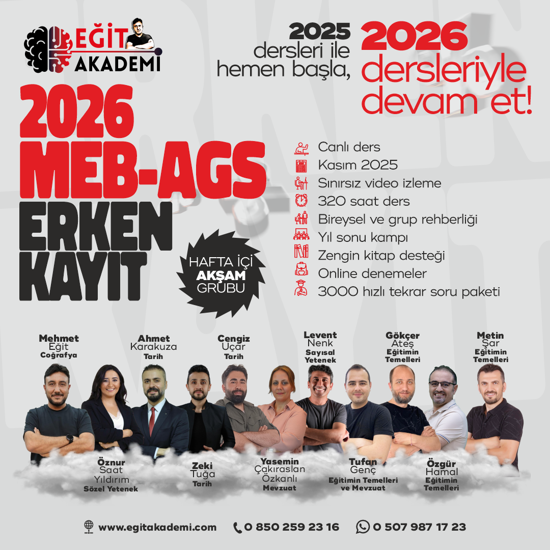MEB - AGS 2026 CANLI/VİDEO DERS PAKETİ(Akşam) MEB - AGS 2026 CANLI/VİDEO DERS PAKETİ(Akşam)